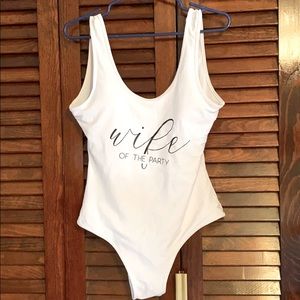 Wife Of The Party One Piece Bathing Suit (Large)